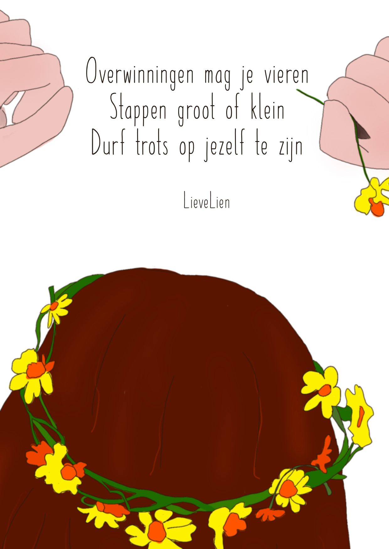 Kaartje LieveLien - Stappen vieren