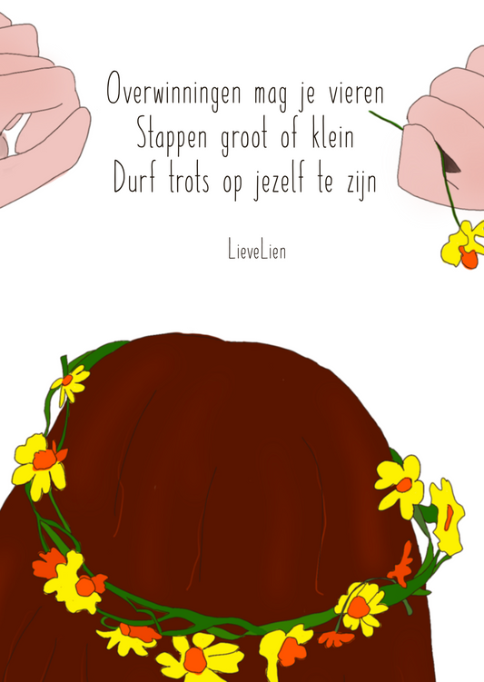 Kaartje LieveLien - Stappen vieren