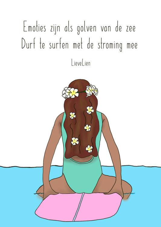 Kaartje LieveLien - Leren surfen