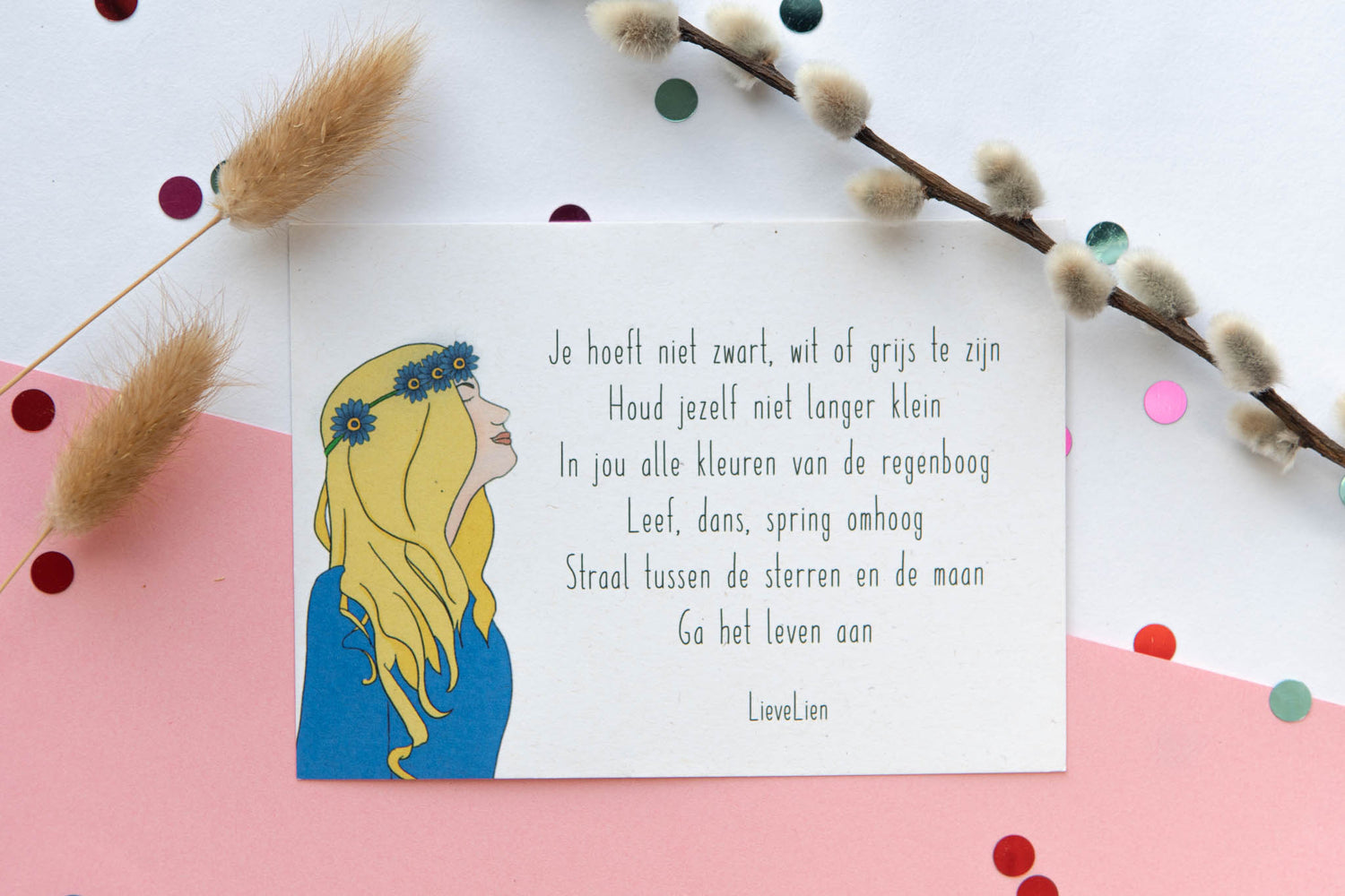 LieveLien kaartje - Regenboog